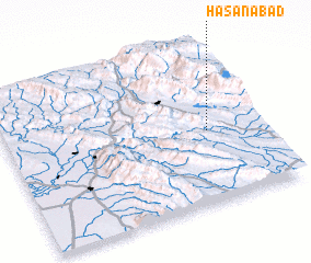 3d view of Ḩasanābād