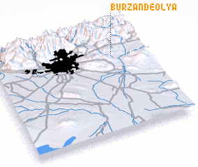 3d view of Būrzand-e ‘Olyā