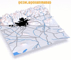 3d view of Qeshlāq-e Karīmābād