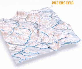 3d view of Pūzeh Sefīd