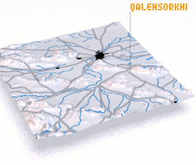 3d view of Qal‘eh Sorkhī