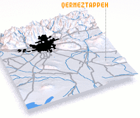 3d view of Qermez Tappeh