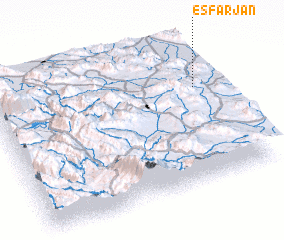 3d view of Esfarjān