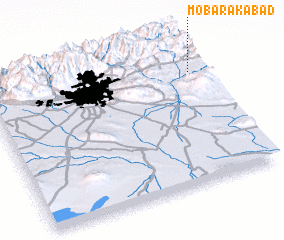 3d view of Mobārakābād