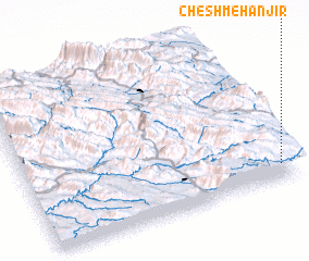 3d view of Cheshmeh Anjīr