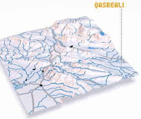 3d view of Qaşr-e ‘Alī