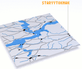3d view of Staryy Tokmak