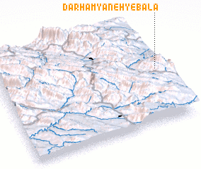 3d view of Darhamyāneh-ye Bālā