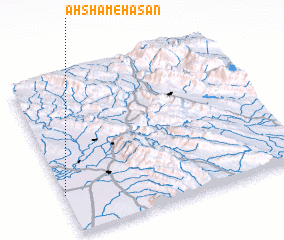 3d view of Aḩshām-e Ḩasan
