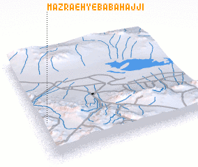 3d view of Mazra‘eh-ye Bābā Ḩājjī