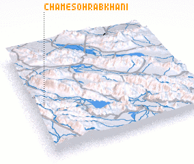 3d view of Cham-e Sohrābkhānī