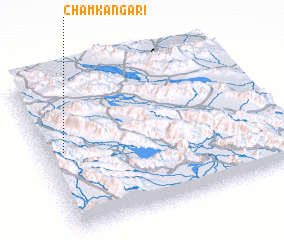 3d view of Cham Kangarī