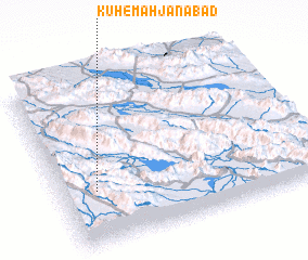 3d view of Kūh-e Mahjanābād