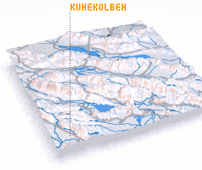 3d view of Kūh-e Kolbeh