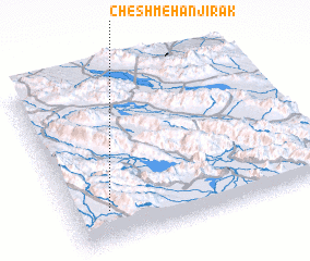 3d view of Cheshmeh Anjīrak