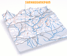 3d view of Sarḩaddān-e Pa\