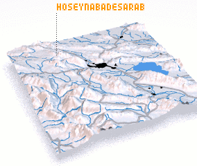 3d view of Ḩoseynābād-e Sarāb