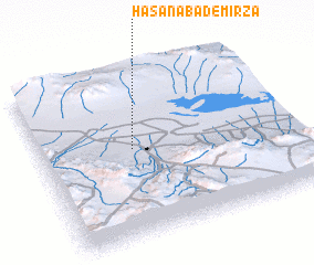 3d view of Ḩasanābād-e Mīrzā