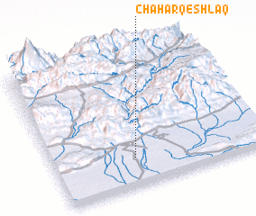 3d view of Chahār Qeshlāq