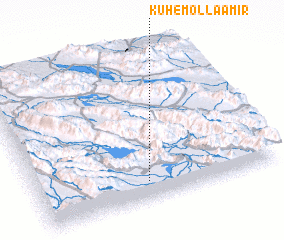 3d view of Kūh-e Mollā Amīr