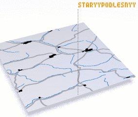 3d view of Staryy Podlesnyy