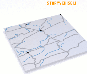 3d view of Staryye Kiseli