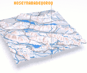 3d view of Ḩoseynābād-e Qoroq