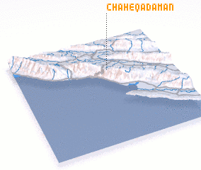 3d view of Chāh-e Qadamān