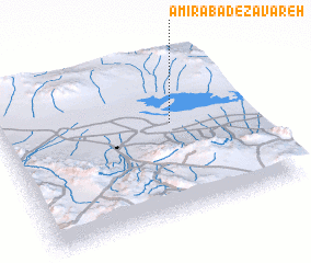 3d view of Amīrābād-e Zavāreh