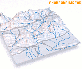 3d view of Emāmzādeh Ja‘far