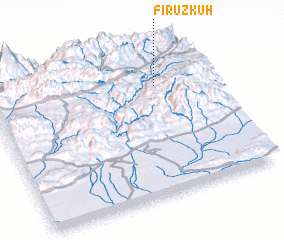 3d view of Fīrūz Kūh