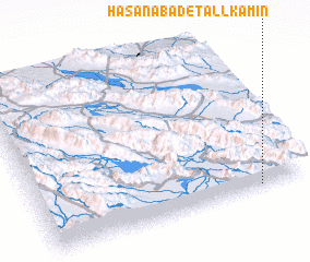 3d view of Ḩasanābād-e Tall Kamīn