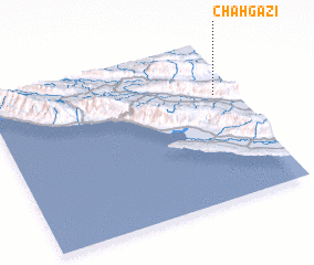 3d view of Chāh Gazī