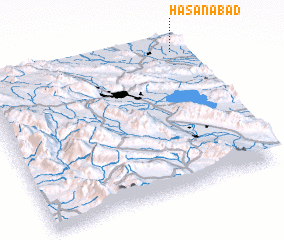 3d view of Ḩasanābād