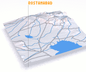 3d view of Rostamābād