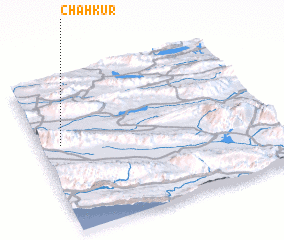 3d view of Chāh Kūr