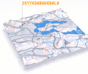 3d view of Seyyedābād-e Bālā