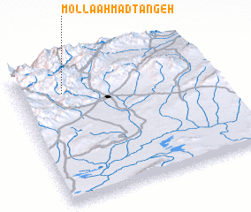 3d view of Mollā Aḩmad Tangeh