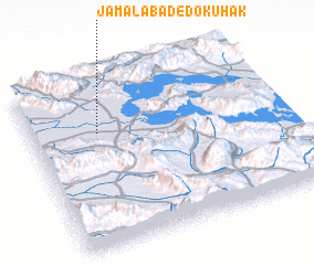 3d view of Jamālābād-e Do Kūhak