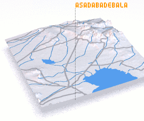 3d view of Asadābād-e Bālā