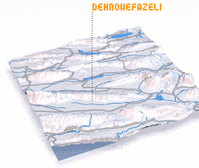 3d view of Deh Now-e Fāẕelī