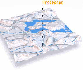 3d view of Ḩeşārābād