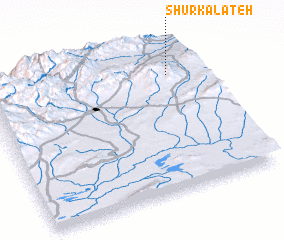 3d view of Shūr Kalāteh