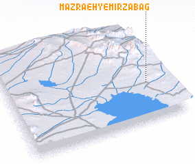 3d view of Mazra‘eh-ye Mīrzā Bag