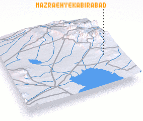 3d view of Mazra‘eh-ye Kābīrābād