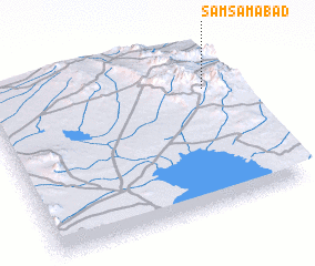 3d view of Şamşamābād