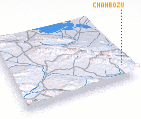 3d view of Chāh Bozū