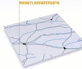 3d view of Mikhaylovka Pervaya