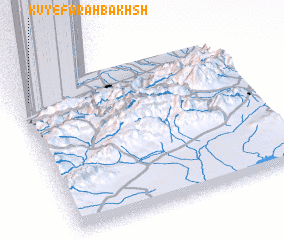 3d view of Kū-ye Faraḩ Bakhsh