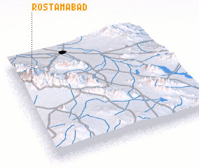 3d view of Rostamābād
